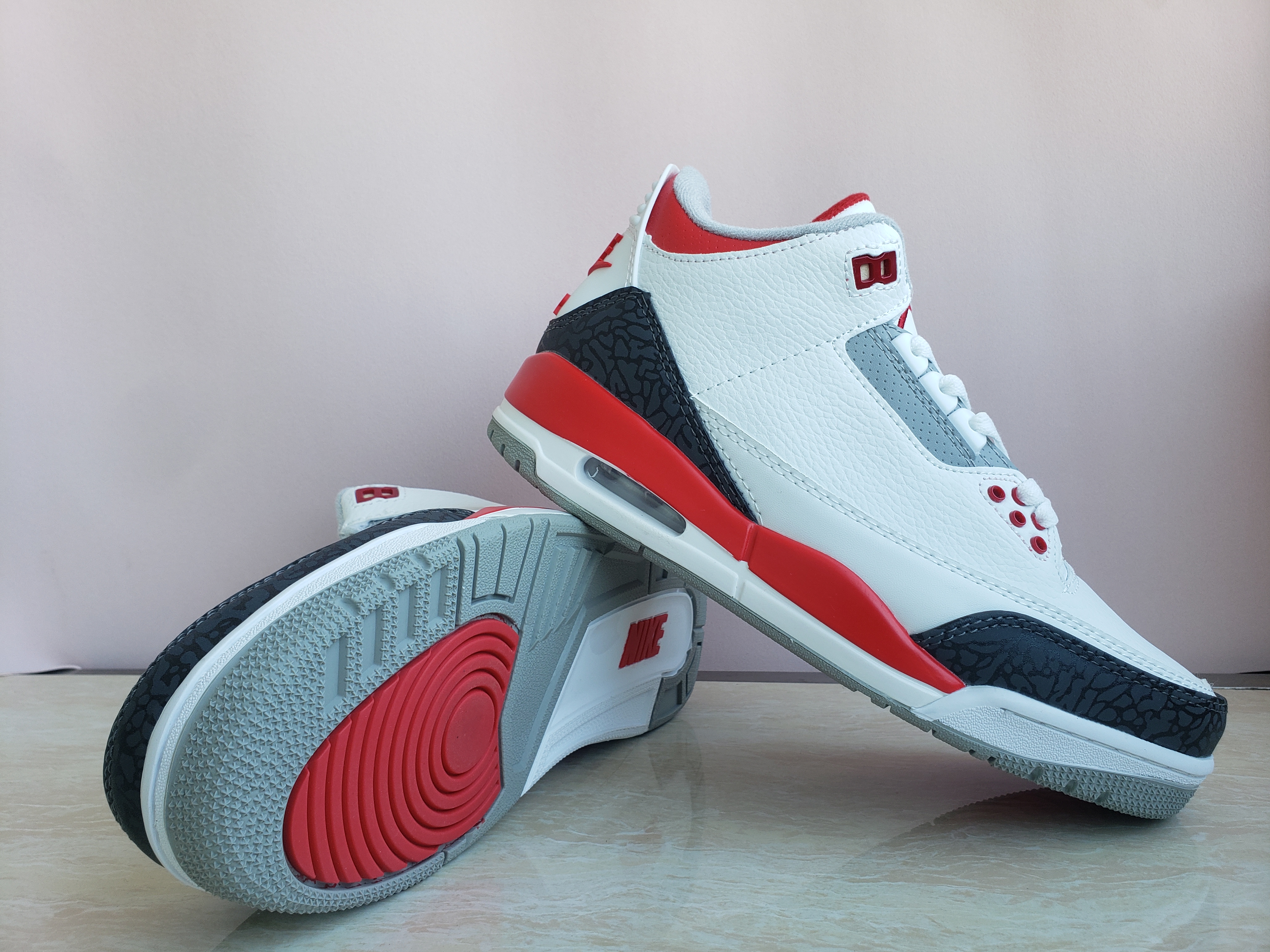 New 2022 Air Jordan 3 Retro Fire Red White Black Shoes